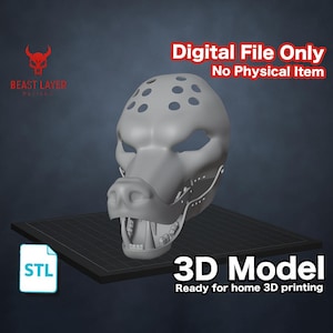 Dog K9 Kig Fursuit Moving Jaw Wolf Head Base STL File 3D Print DIY Kemono Cosplay Animal Costume Making Kigurumi Furry Craft Fursona Cosplay