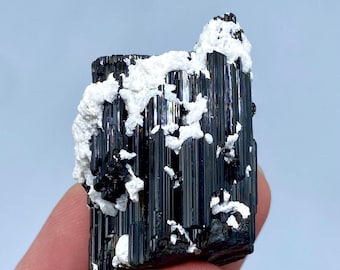 29 Gram Natural Black Tourmaline With Feldspar Crystal Beautiful  Healing Crystal Natural Color Nice Luster From Pakistan