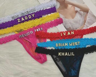 Tanga con nombre, Tanga personalizada con nombre, Tanga a medida con nombre