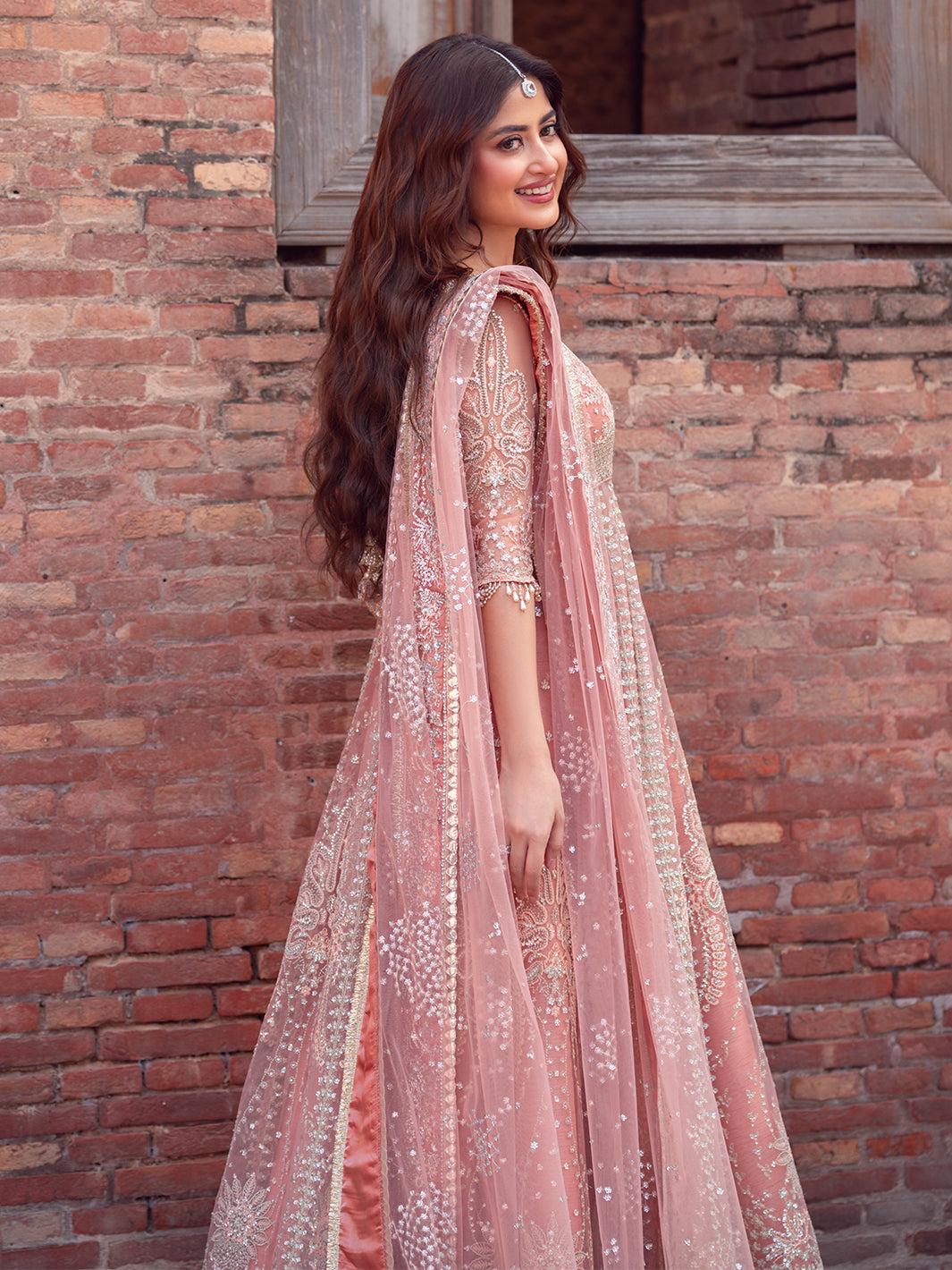 organza dress india Pink Organza Maxi Dress