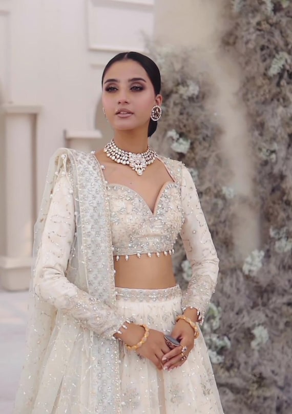 sachin and babi light blue dress MARIA.B Luxury Chiffon Wedding Formals – MPC-23-103 Lilac – YourLibaas main image 1
