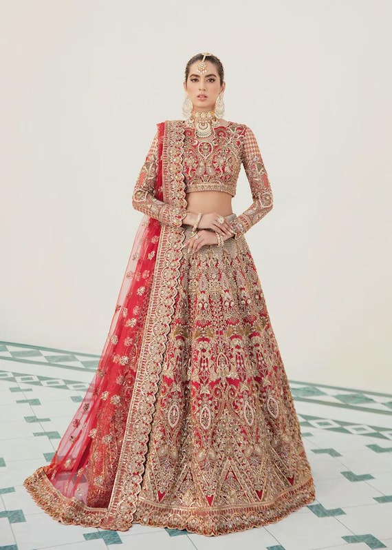 pakistani bridal shower dresses Hand Embroidered Wedding Dress for Nikkah Walima Guests, Pakistani Bridal Maxi Ball Gown, Bridal Shower Dress, unique Fairy Wedding Dress aa