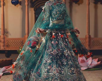 abito da ricevimento, abito da sposa nikkah, abito pesante ricamato, lehnga choli, abito lungo e maxi, tutto
