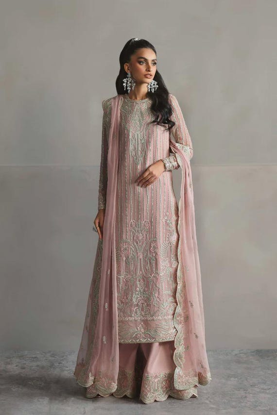 Buy Nikah Engagement Outfit Bridal Dress, Maxi Formal Muslim Wedding Dress,  Indian Ghagra Choli Gown Clothes, Customized Georgette Saree Aa Online in  India - Etsy