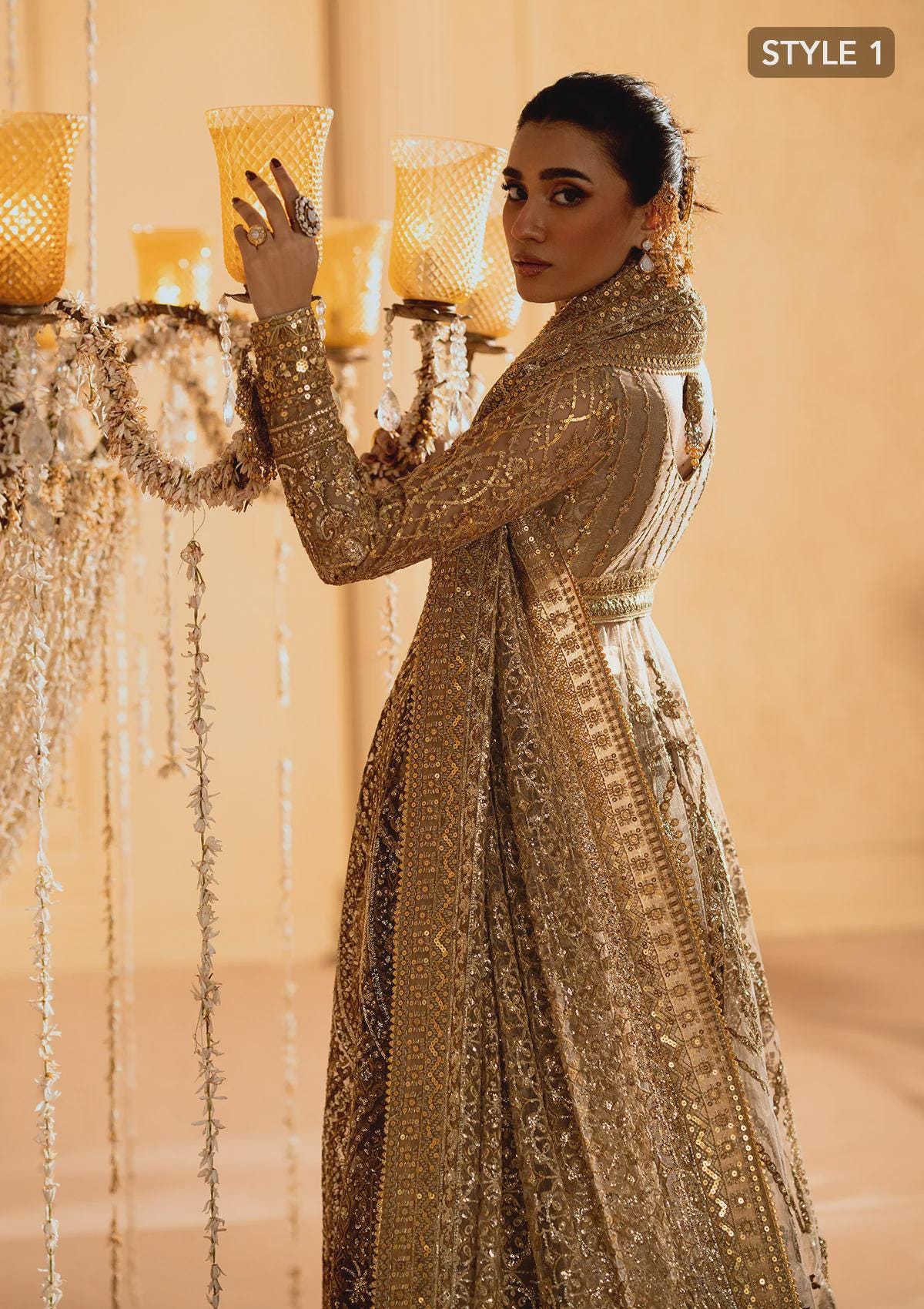 golden maxi dress pakistani Golden Mayun Dress, Pakistani Mehndi Nikka Designer Engagement Formal Party  Wear, Designer Embroidered Wedding Floral Fairy Bridal Dress Ak