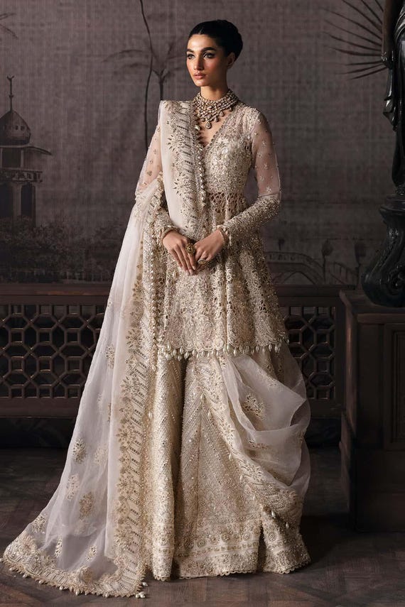 Buy Designer Nikkah Pakistani Indian Bridal Wedding Dress, Corset Bridal  Shower Dress, Custom Boho Barat & Mehndi Wedding Outfit Gown Cloths Online  in India - Etsy