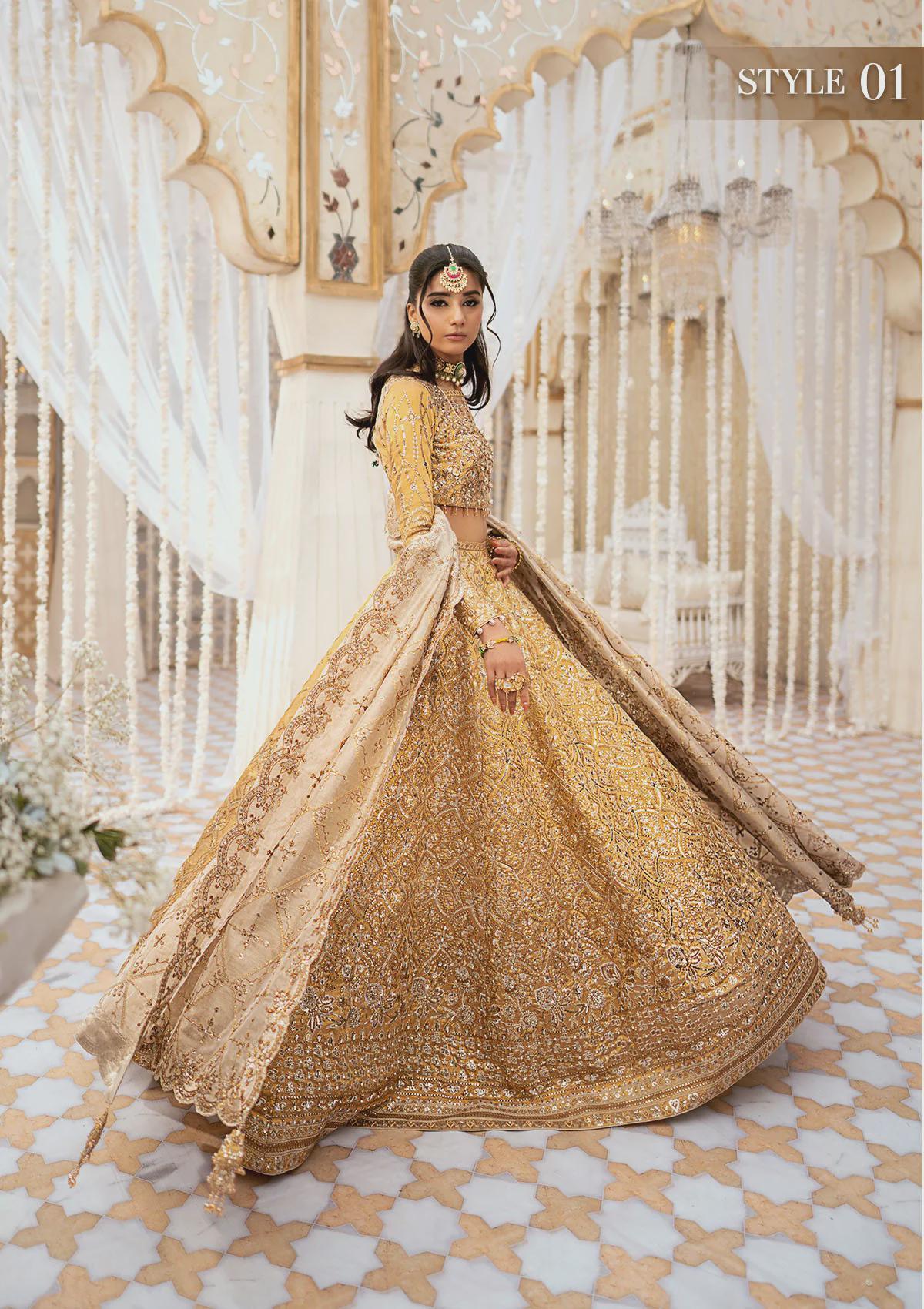 golden nikkah dress NIKKAH ABAAYA LINA, GOLD Hiddo Wear