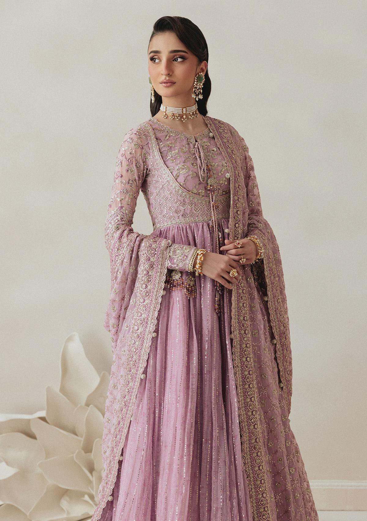 fitted lace wedding dress LILAC PAKISTANI BRIDAL DRESS – Sahil Exclusive