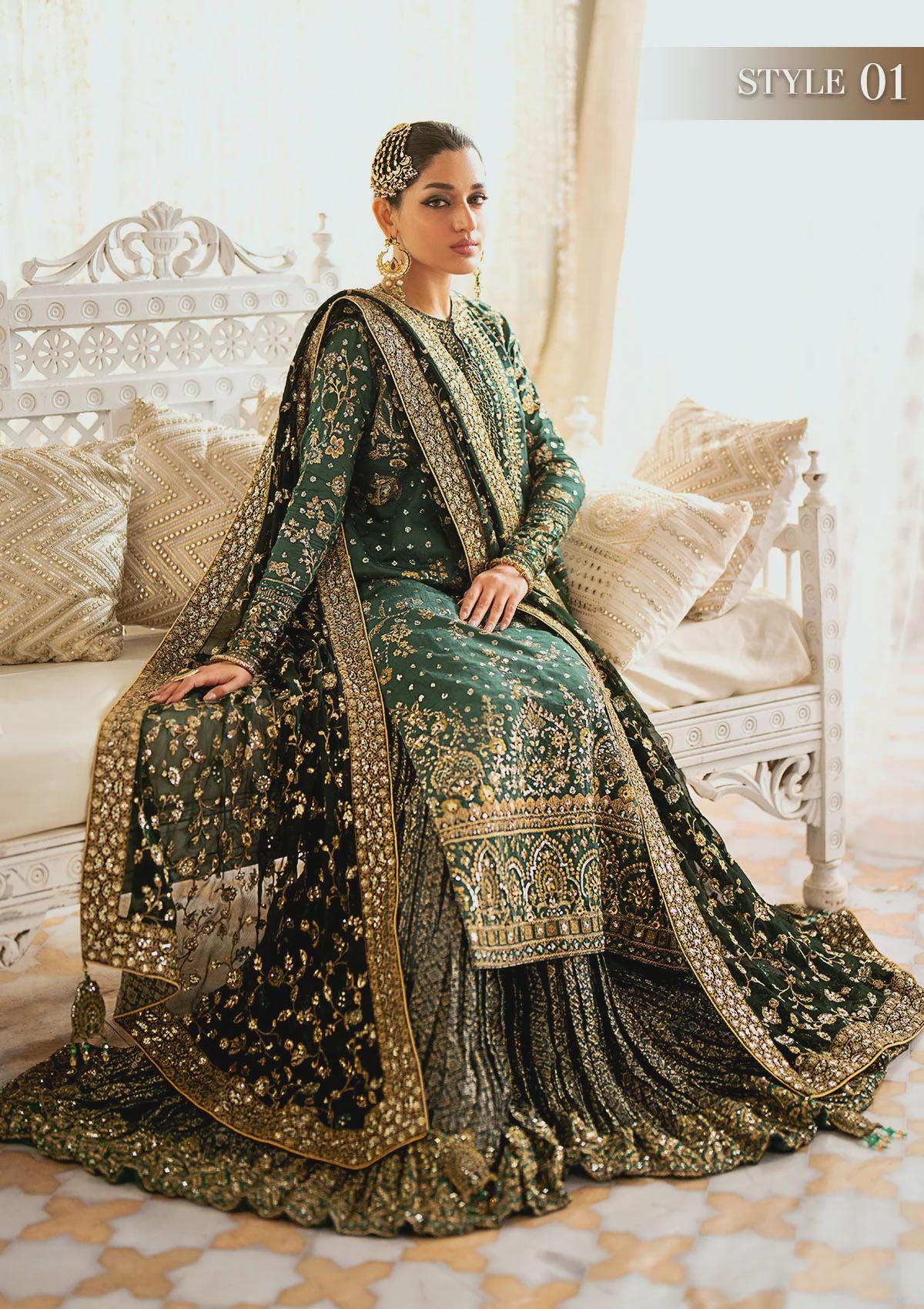 green mehndi ceremony dress Bridal Dress, Bridesmaid Outfit indo western indian green dress for mehndi function