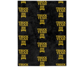 Couverture en microfibre veloutée Truck Yeah, jeté confortable, cadeau pour les amateurs de camions, décoration d'intérieur, couverture chaude pour toutes les occasions