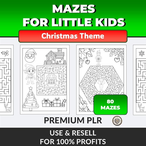 PLR Digital Products Mazes for Kids Maze Activity Book Maze Puzzle Book Maze Book for Children Plr and Mrr Plr Content Plr Download
