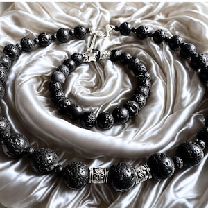 Lava Stone Necklace and Bracelet Set + FREE GIFT BAG
