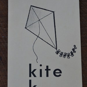 Vintage 50er Jahre Ephemera Scrapbooking Großes Bild Druck Karte - Drachen