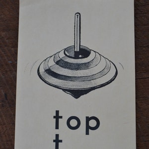 Tarjeta didáctica con imágenes grandes para álbumes de recortes, material didáctico vintage de los años 50 - Toy Top