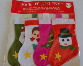Vintage Japan Felt 3-D Choir Boy Stocking