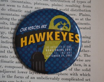 Measure Iowa Vintage 1987 Collectible Souvenir Pin Back Button Optimist Meeting Waterloo Terrific graphics with fun fire truck details