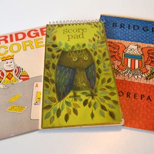 Vintage Bridge Scorepads Score Pad Ephemera Lot of 3