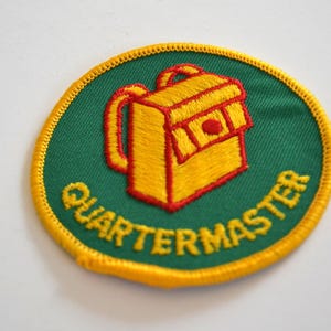 Vintage Cub Boy Scouts Quartiermeister Rucksack Gesticktes Aufnäher Abzeichen