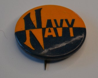 Vintage Navy Military Pinback Pin Button