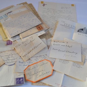 Lote de 40 artículos efímeros de álbumes de recortes de bodas vintage