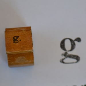 Vintage Klassenzimmer Initial Monogramm Großbuchstabe Holzgriff Stempel Stempel - g