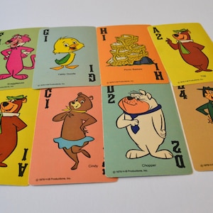 Vintage kleine kinderen kinderyogi Bear Animal Rummy kaartspel geassorteerd veel van 10