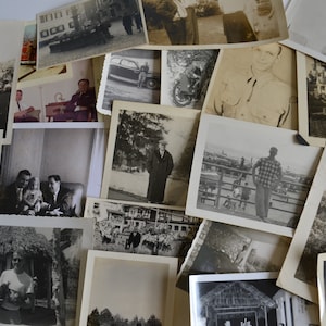 Vintage Ephemera Black White Photos Photographs Pictures Random Men Boys - Lot of 10