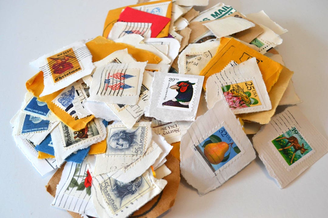 Vintage Assortment of 100+ Postage Stamps - Etsy