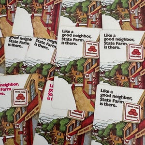 Vintage staatsboerderijverzekering Kavel van 25 speelkaarten kortstondig