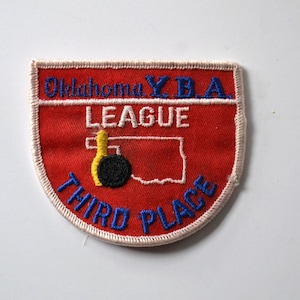 Oklahoma YBA League Bowling Vintage Embroidered Badge Patch