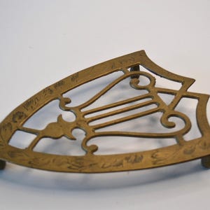 Vintage Boho Kitchen Metal Brass Pot Holder Trivet