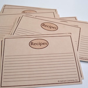 hallmark recipe card binder Family Recipes Customizable along with a blank card for writing in your own Yellow Honeycomb Recipe Organizer Book