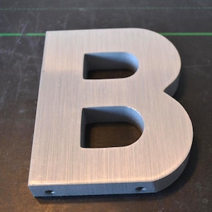 Vintage Salvage Industrial Signage Metal Silver Number Letter O