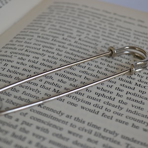 Vintage Large Silver Laundry Horse Locker Safety Pin