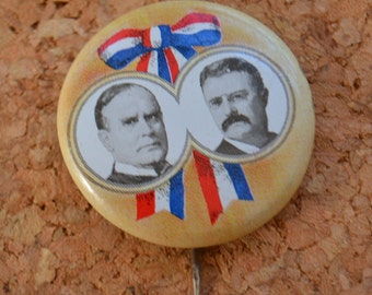 Vintage McKinley President Presidential Candidate Campaign Vote Voting Pin Pinback Button