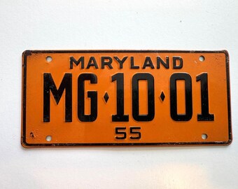 Vintage Metal Small Orange State Maryland 1955 Bike Bicycle