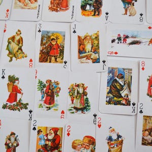 Lot de 25 images de scènes de vacances de Noël vintage miniatures