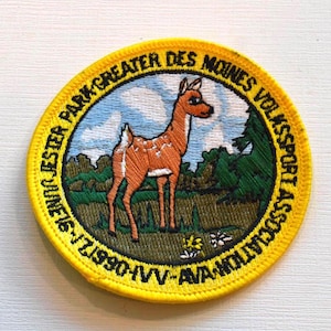 Reclaimed Vintage Des Moines Iowa Volkssport Walking Badge Patch