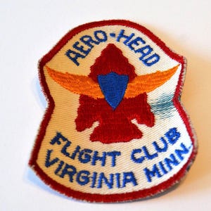 Reclaimed Vintage Aero-Head Flight Club Minnesota Badge Patch