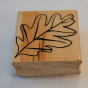 Leaf Wood Mounted Rubber Stamp