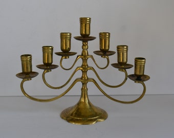 Bougeoir décoratif vintage en métal et laiton, bougeoir, candélabre