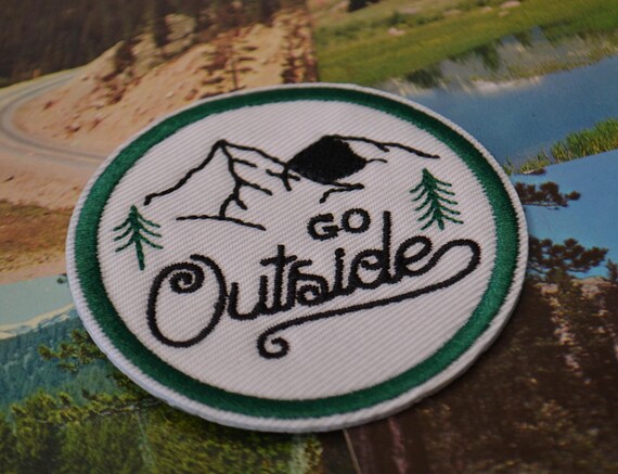 Go Outside Embroidered Badge Patch - image 1