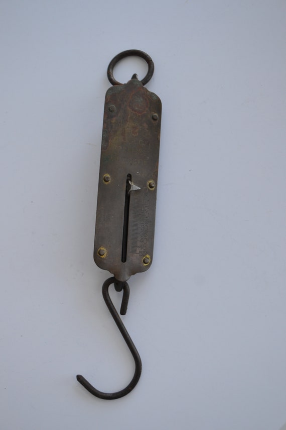 Antique Vintage Hanging Metal Measuring Weighing Scale 50 Lb. - Etsy