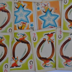 Vintage kleine getallen tekens Childrens Kids Game Cards Lot van 10