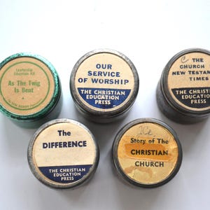 Vintage Metal Film Canisters Photography and Film Assorted Lot of 5