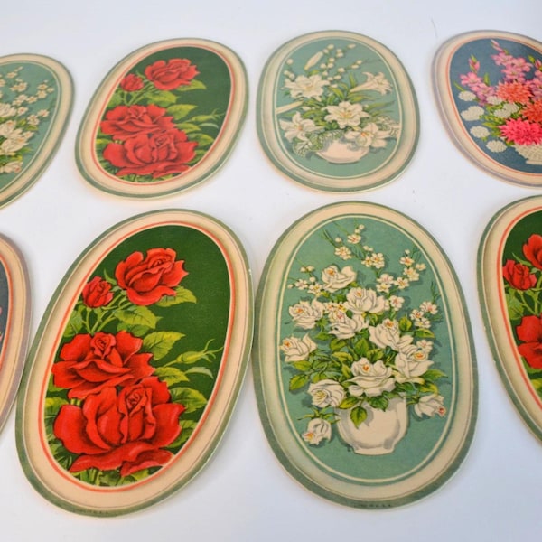 Vintage Floristen Floral Flowers Store Werbung Lot von 8