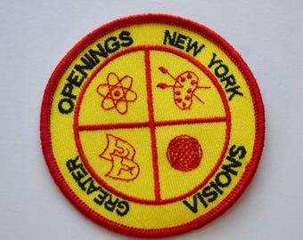 Vintage Girl Scouts größere Öffnung Visions New York bestickt Aufnäher Abzeichen