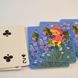 Vintage Floral Elf Pixie Lote de 25 cartas de baralho Ephemera