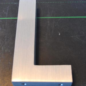 Vintage Salvage Industrial Signage Metal Silver Letter L