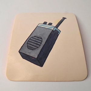 Vintage 1989 Taalontwikkeling Flashcard Flash Card Afbeelding Afbeelding - Walkie-talkieradio